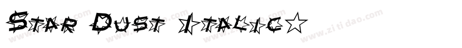 Star Dust Italic字体转换